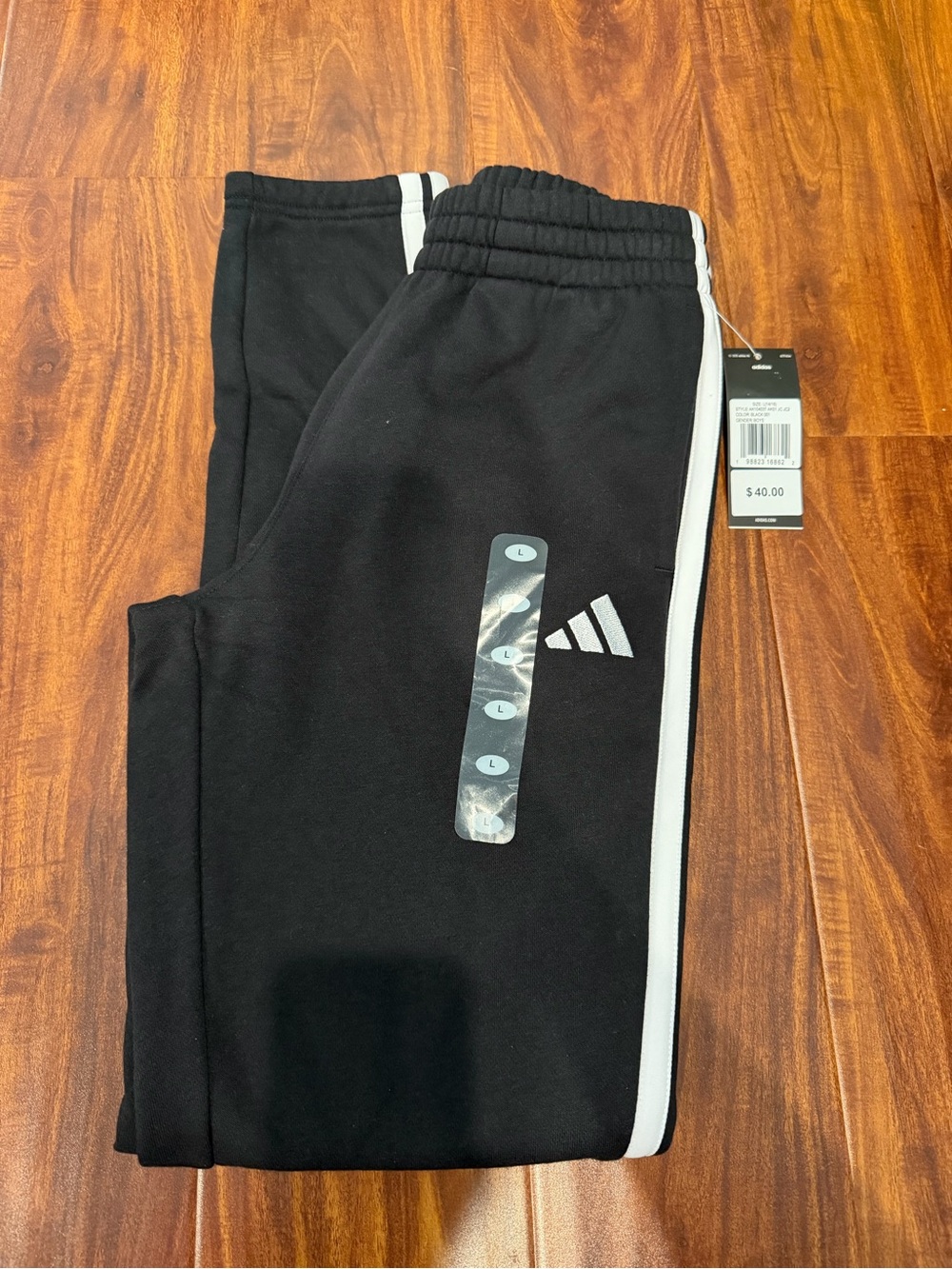 NWT Adidas Boys Large Pants - Black